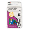 Charles Leonard Push Pins, Assorted Colors, PK1000 200AR